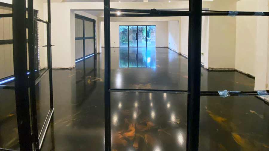 Completed Metallica Epoxy Floor Installation by Elite Resin Scapes,