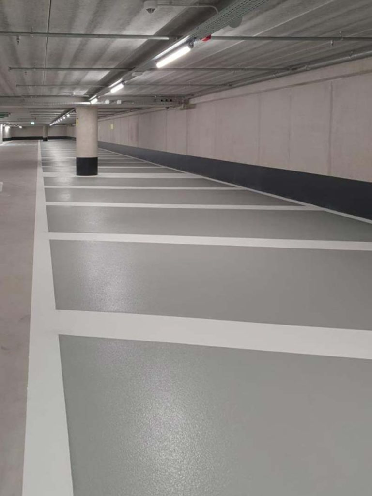 high build epoxy car park installation, Coventry