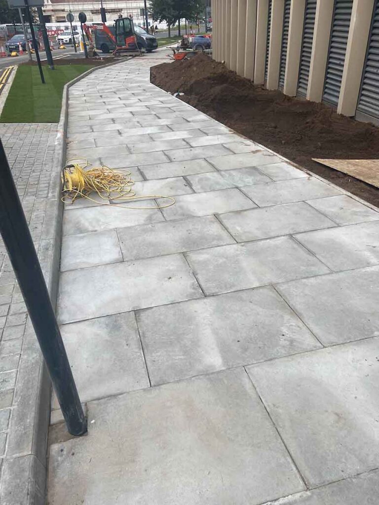 Commercial paving project in the West Midlands.